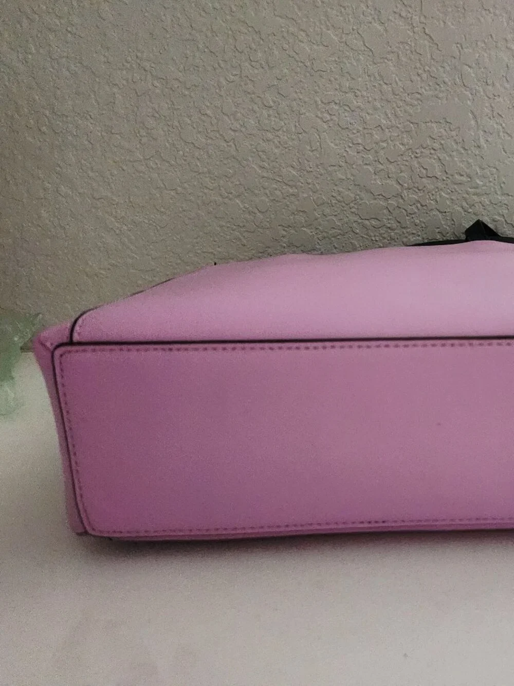 New Kate Spade NY Purple & Black Leather Shoulder Bag Satchel Purse